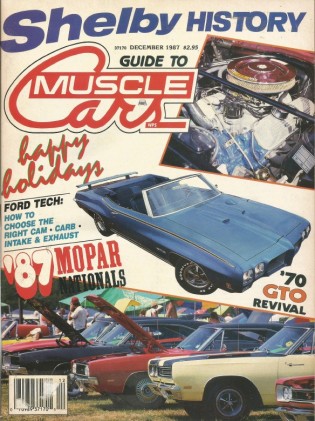GUIDE TO MUSCLE CARS 1987 DEC - SHELBY HISTORY, X-100